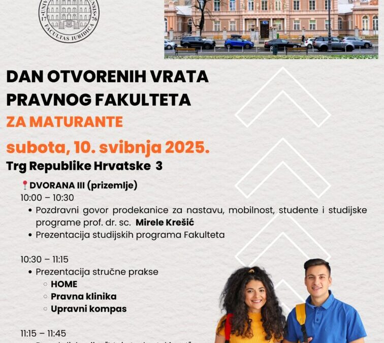 POZIV ZA DAN OTVORENIH VRATA PRAVNOG FAKULTETA