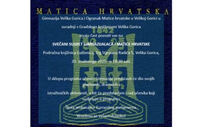 SVEČANI SUSRET GIMNAZIJALACA I MATICE HRVATSKE