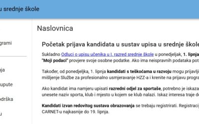 Počinju prijave u sustav upisa u srednje škole!